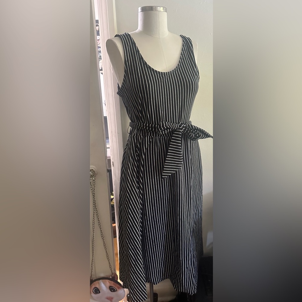 Who What Wear Black and White Striped Dress from Target